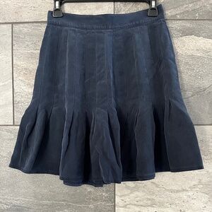Pleated Navy Skirt